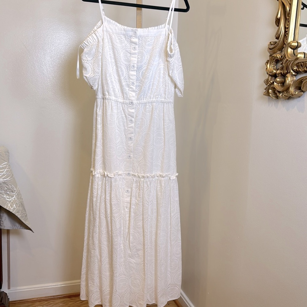 Karl Lagerfeld Button Up Maxi Dress Short Sleeves